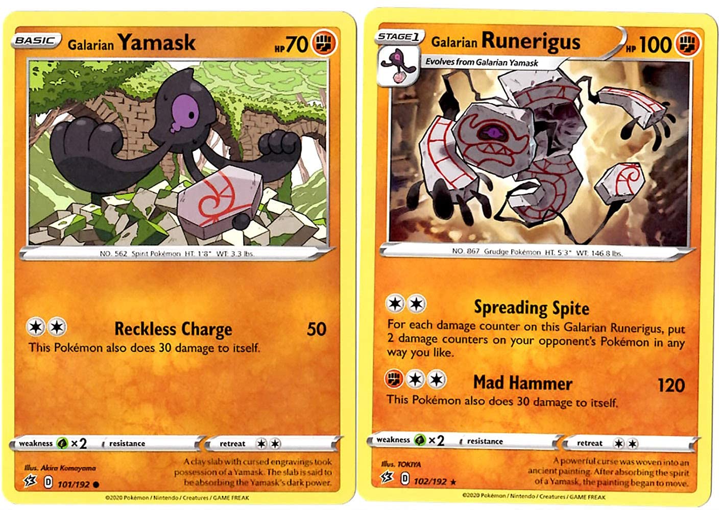 Amazon.com: Galarian Runerigus 102/192 - Rebel Clash - Pokemon